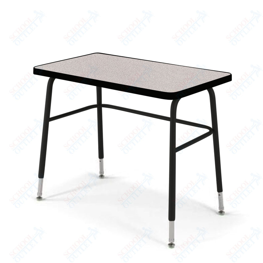 USA Capitol Aptitude Wide Unit Student Desk, Adjustable Height 23.5" - 29.5", Hard Plastic Top (420) - SchoolOutlet