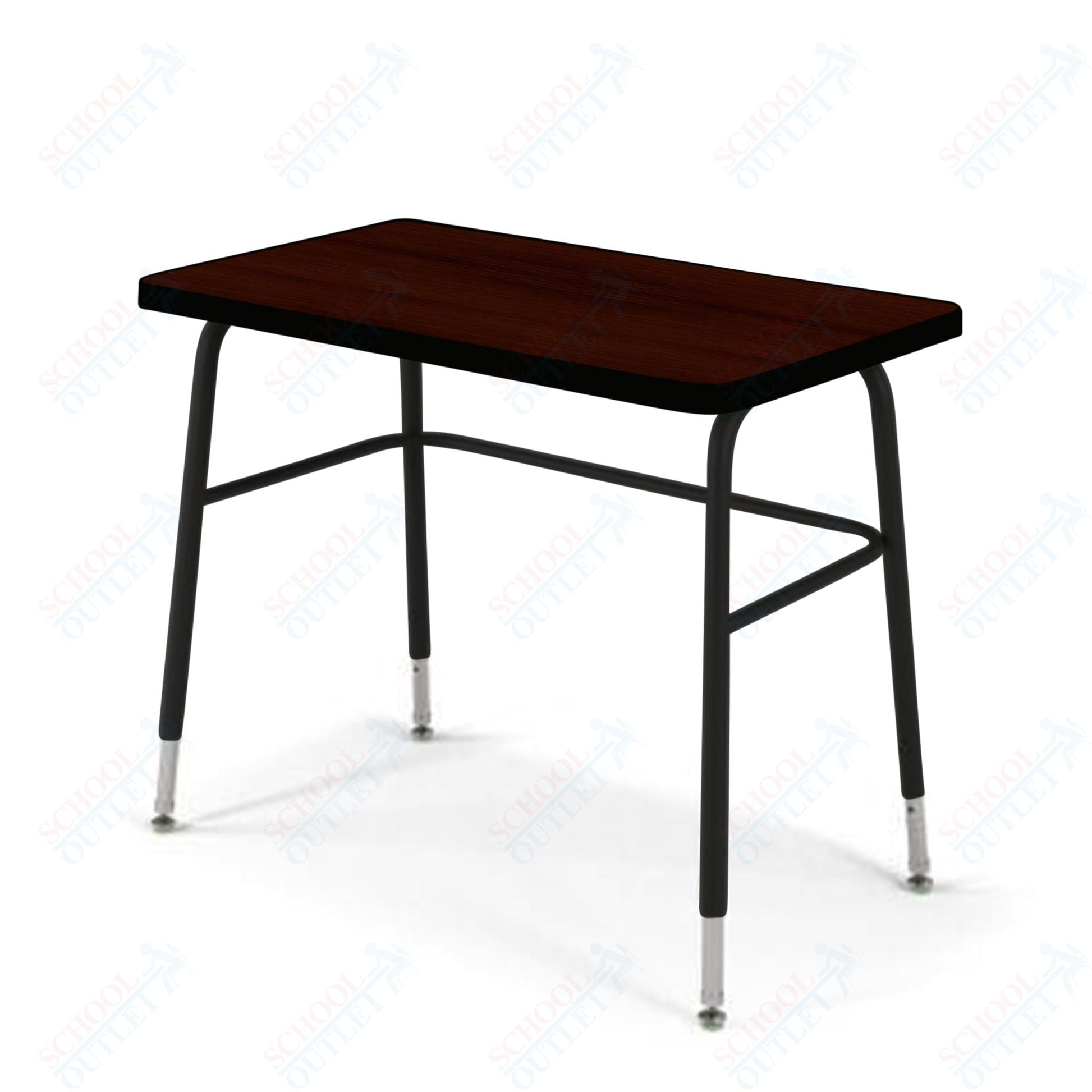 USA Capitol Aptitude Wide Unit Student Desk, Adjustable Height 23.5" - 29.5", Hard Plastic Top (420) - SchoolOutlet