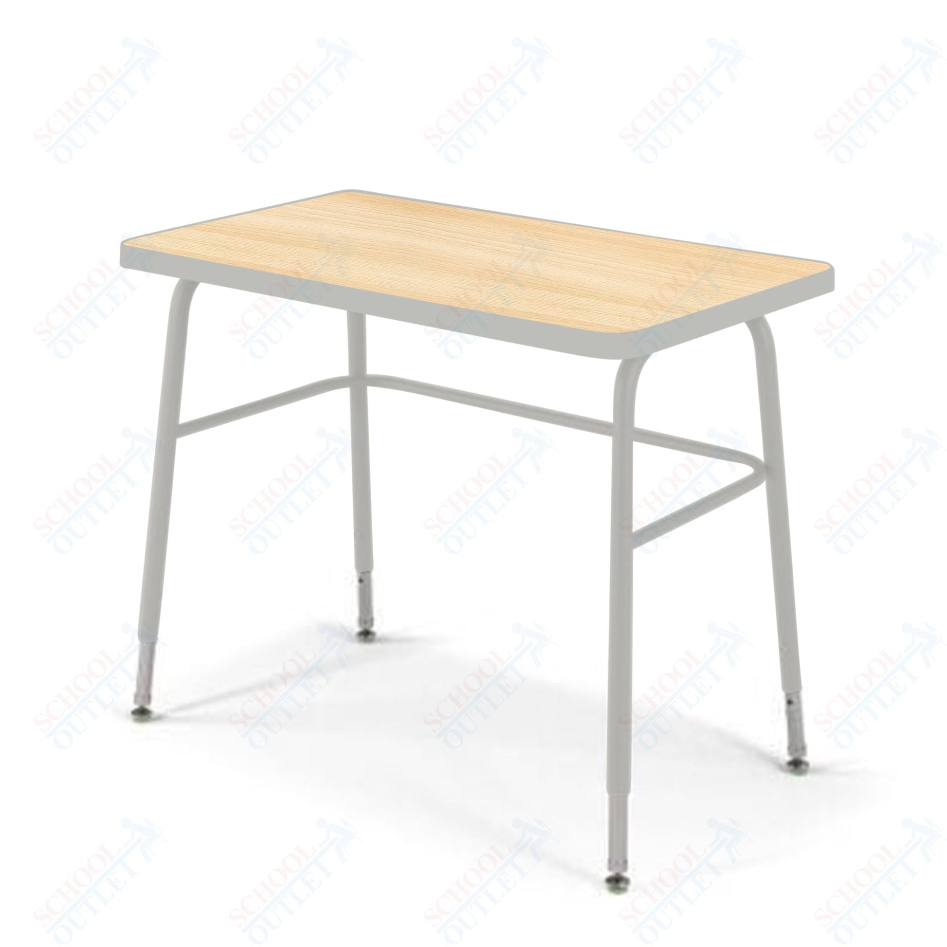 USA Capitol Aptitude Wide Unit Student Desk, Adjustable Height 23.5" - 29.5", Hard Plastic Top (420) - SchoolOutlet