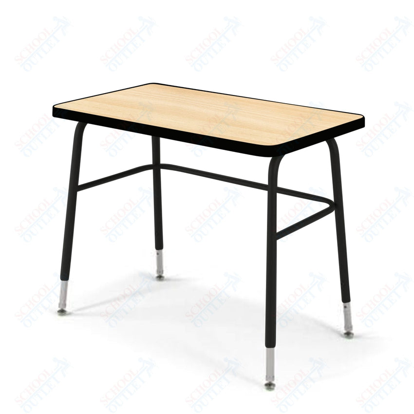 USA Capitol Aptitude Wide Unit Student Desk, Adjustable Height 23.5" - 29.5", Hard Plastic Top (420) - SchoolOutlet