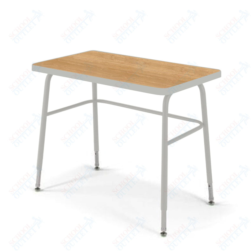 USA Capitol Aptitude Wide Unit Student Desk, Adjustable Height 23.5" - 29.5", Hard Plastic Top (420) - SchoolOutlet