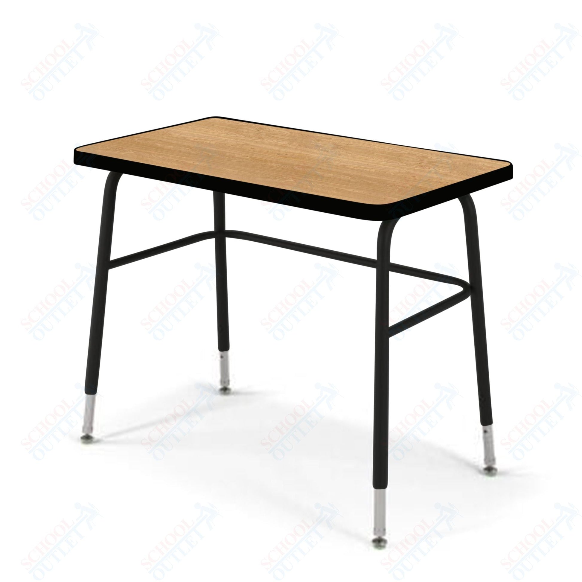 USA Capitol Aptitude Wide Unit Student Desk, Adjustable Height 23.5" - 29.5", Hard Plastic Top (420) - SchoolOutlet