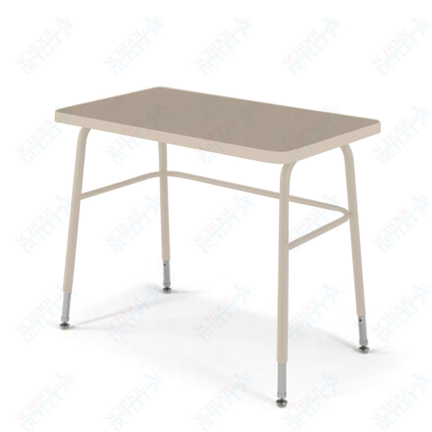 USA Capitol Aptitude Wide Unit Student Desk, Adjustable Height 23.5" - 29.5", Hard Plastic Top (420) - SchoolOutlet