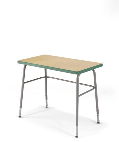 USA Capitol Aptitude Wide Unit Student Desk, Adjustable Height 23.5" - 29.5", Hard Plastic Top (420) - SchoolOutlet