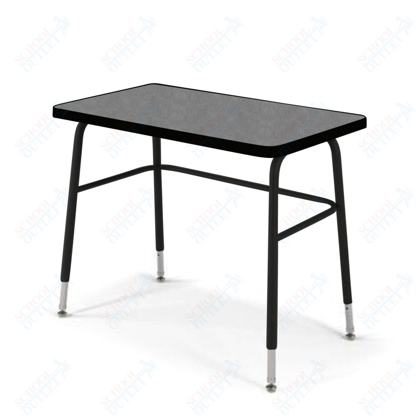 USA Capitol Aptitude Wide Unit Student Desk, Adjustable Height 23.5" - 29.5", Hard Plastic Top (420) - SchoolOutlet