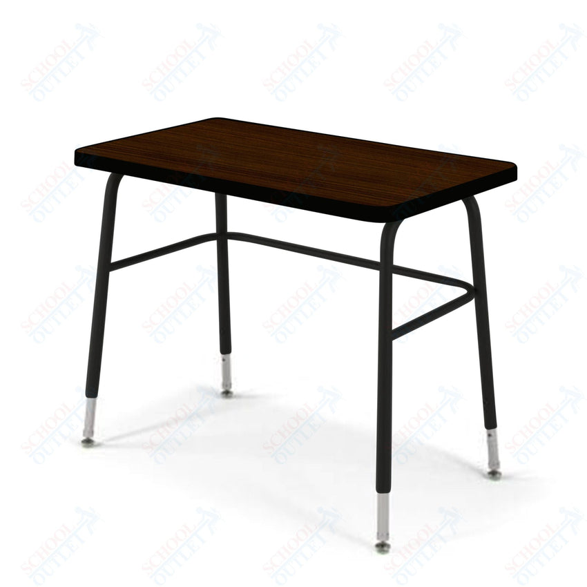 USA Capitol Aptitude Wide Unit Student Desk, Adjustable Height 23.5" - 29.5", Hard Plastic Top (420) - SchoolOutlet