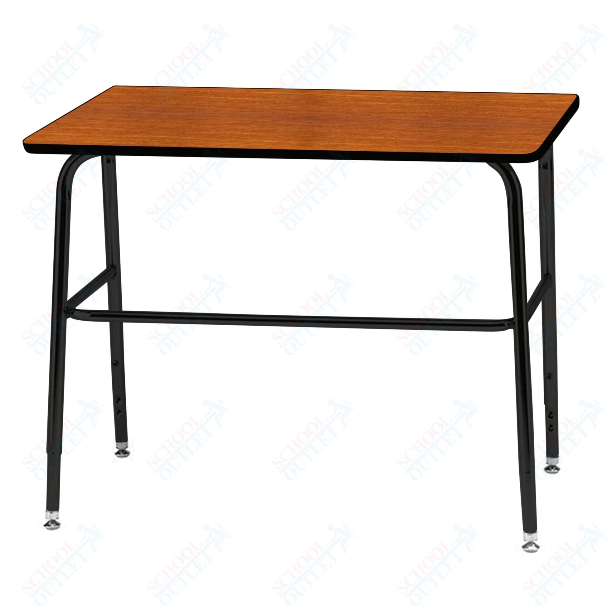 USA Capitol Aptitude ADA Wide Unit Student Desk, Adjustable Height 27.25" - 34.25", Hard Plastic Top (420ADA) - SchoolOutlet