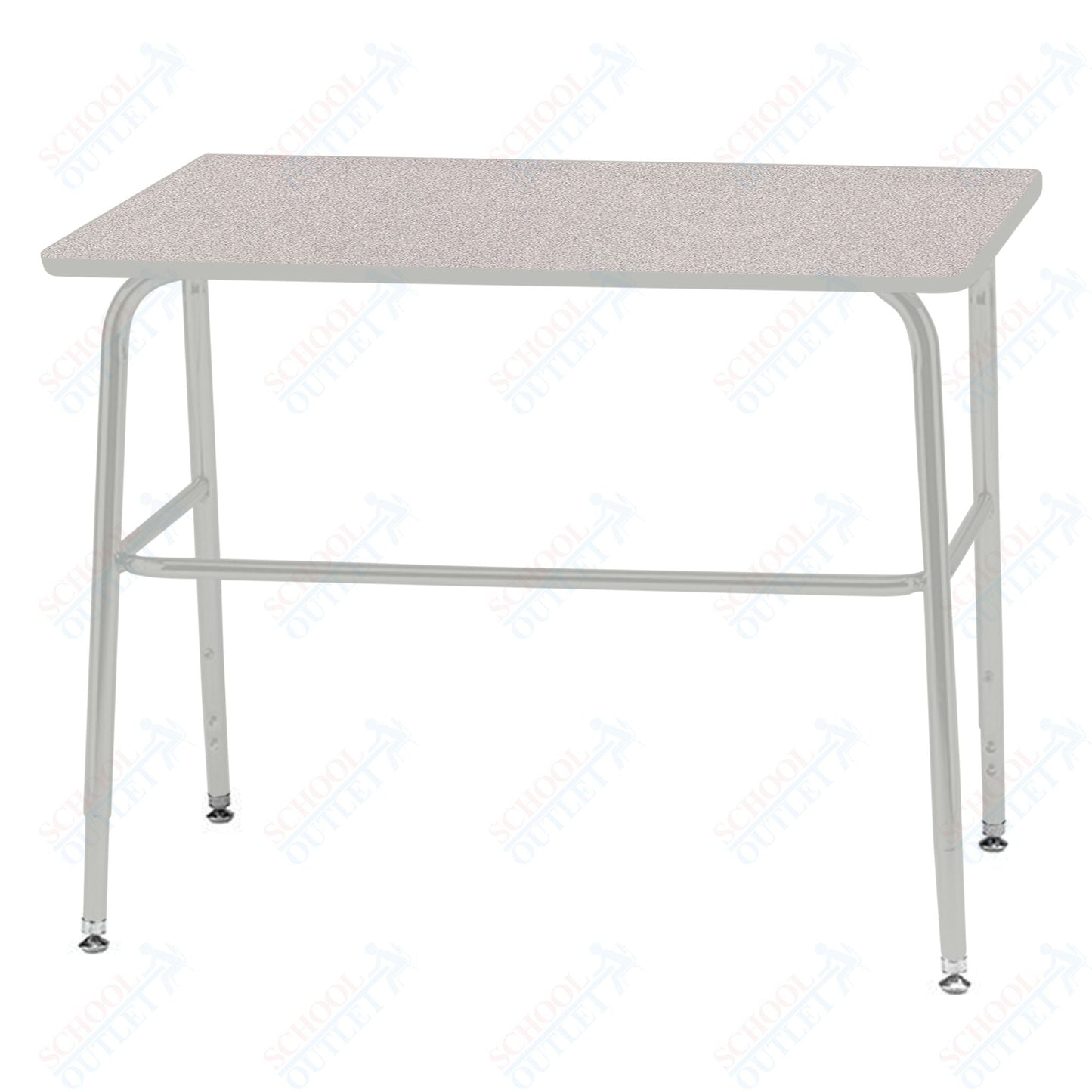 USA Capitol Aptitude ADA Wide Unit Student Desk, Adjustable Height 27.25" - 34.25", Hard Plastic Top (420ADA) - SchoolOutlet