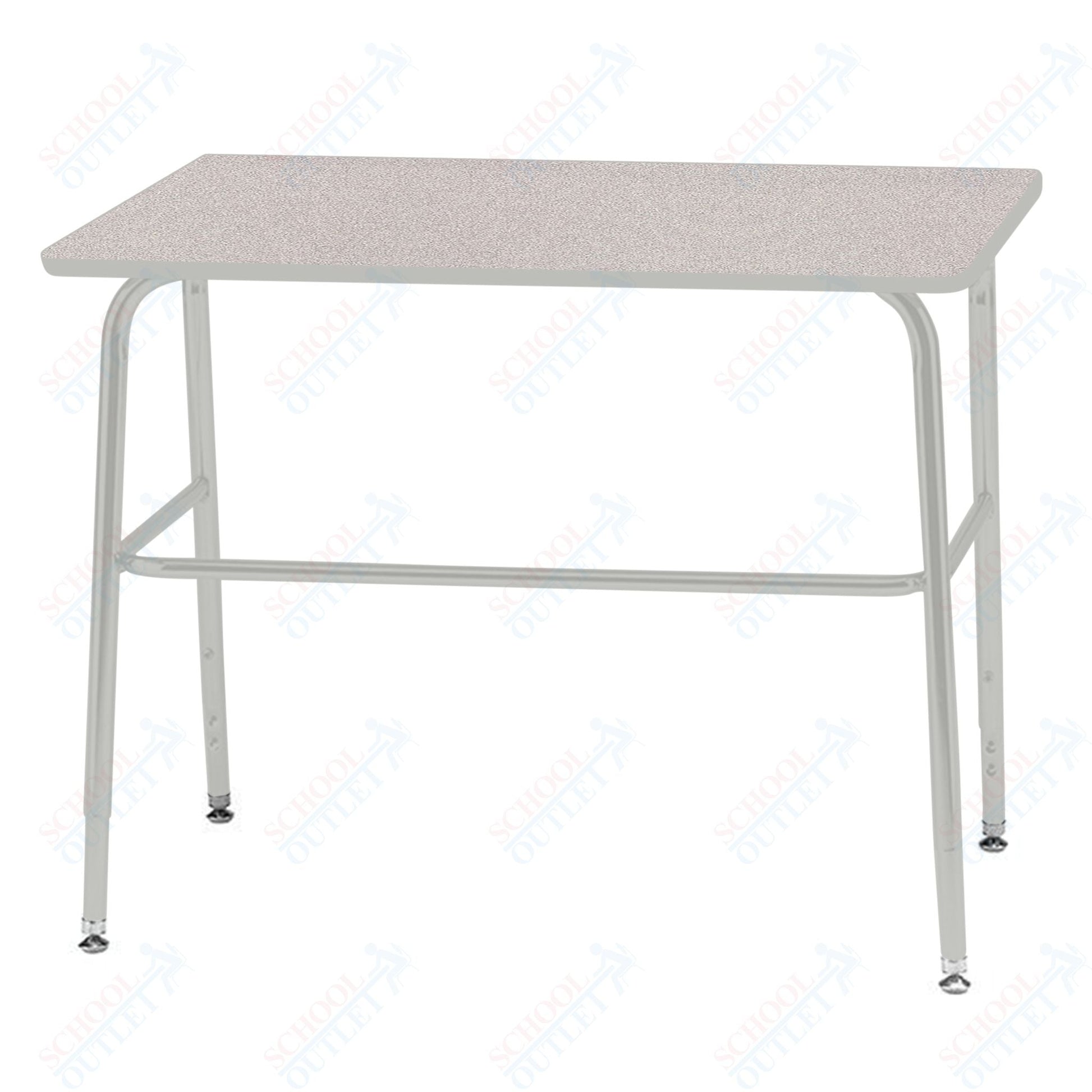 USA Capitol Aptitude ADA Wide Unit Student Desk, Adjustable Height 27.25" - 34.25", Hard Plastic Top (420ADA) - SchoolOutlet