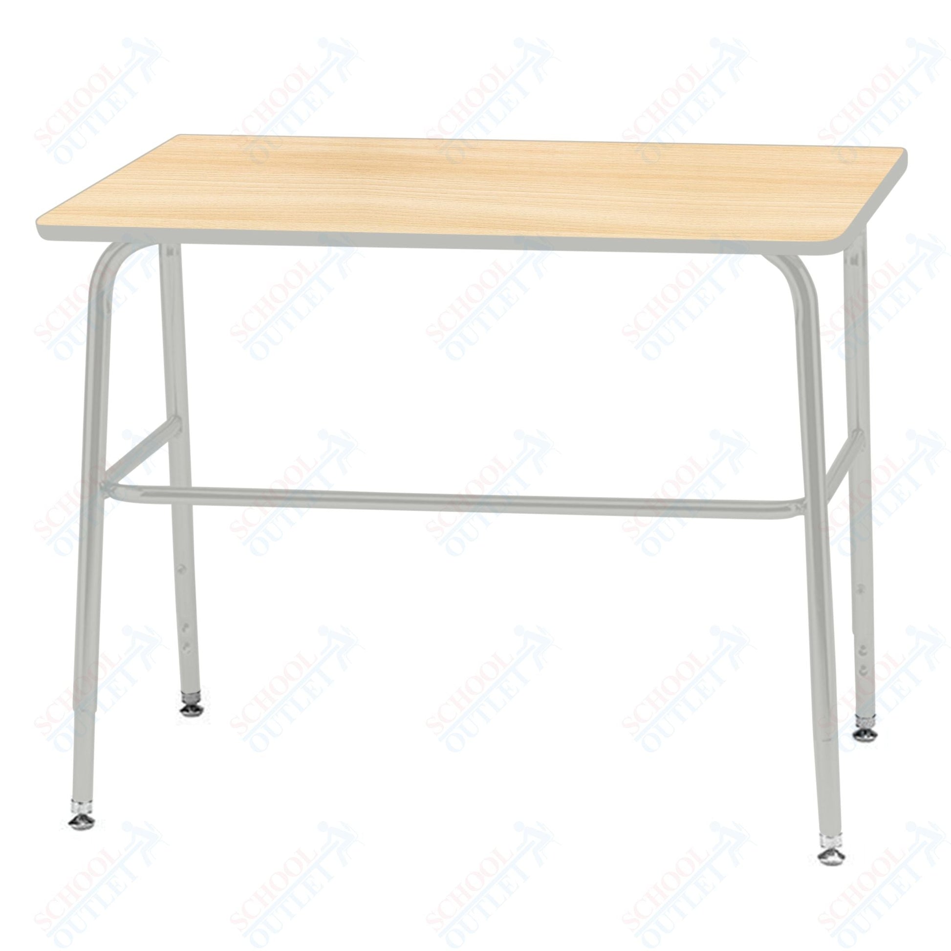 USA Capitol Aptitude ADA Wide Unit Student Desk, Adjustable Height 27.25" - 34.25", Hard Plastic Top (420ADA) - SchoolOutlet