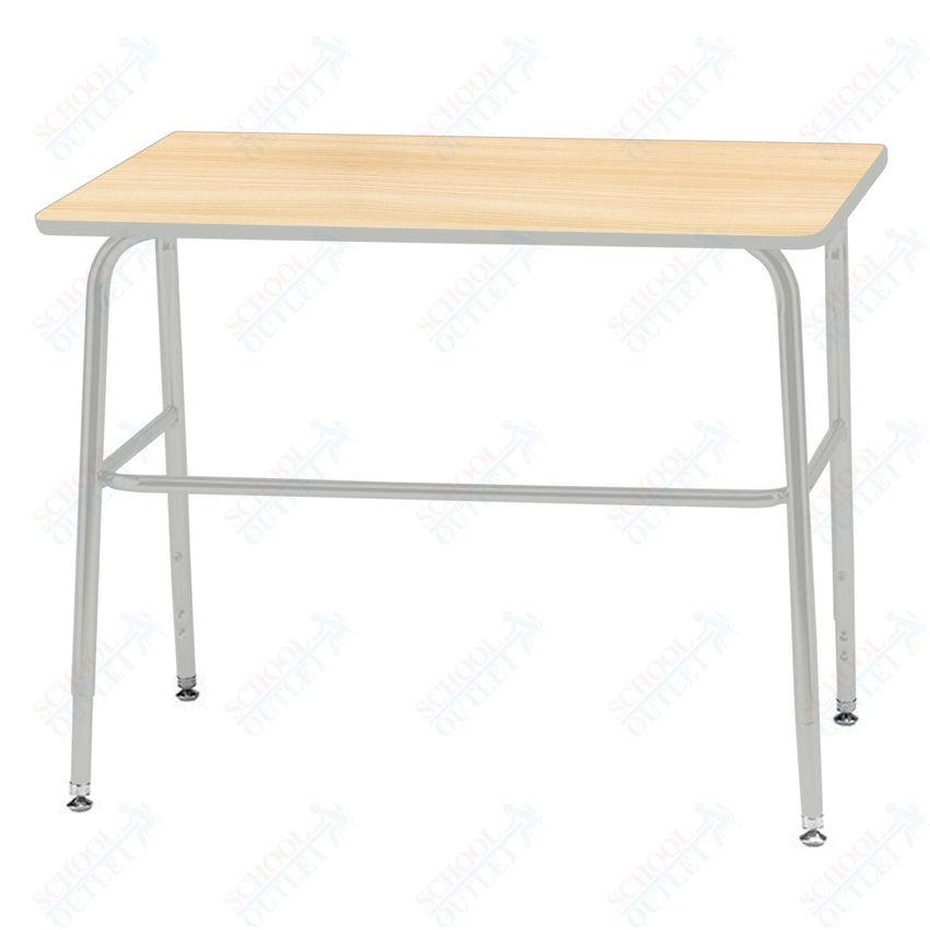 USA Capitol Aptitude ADA Wide Unit Student Desk, Adjustable Height 27.25" - 34.25", Hard Plastic Top (420ADA) - SchoolOutlet