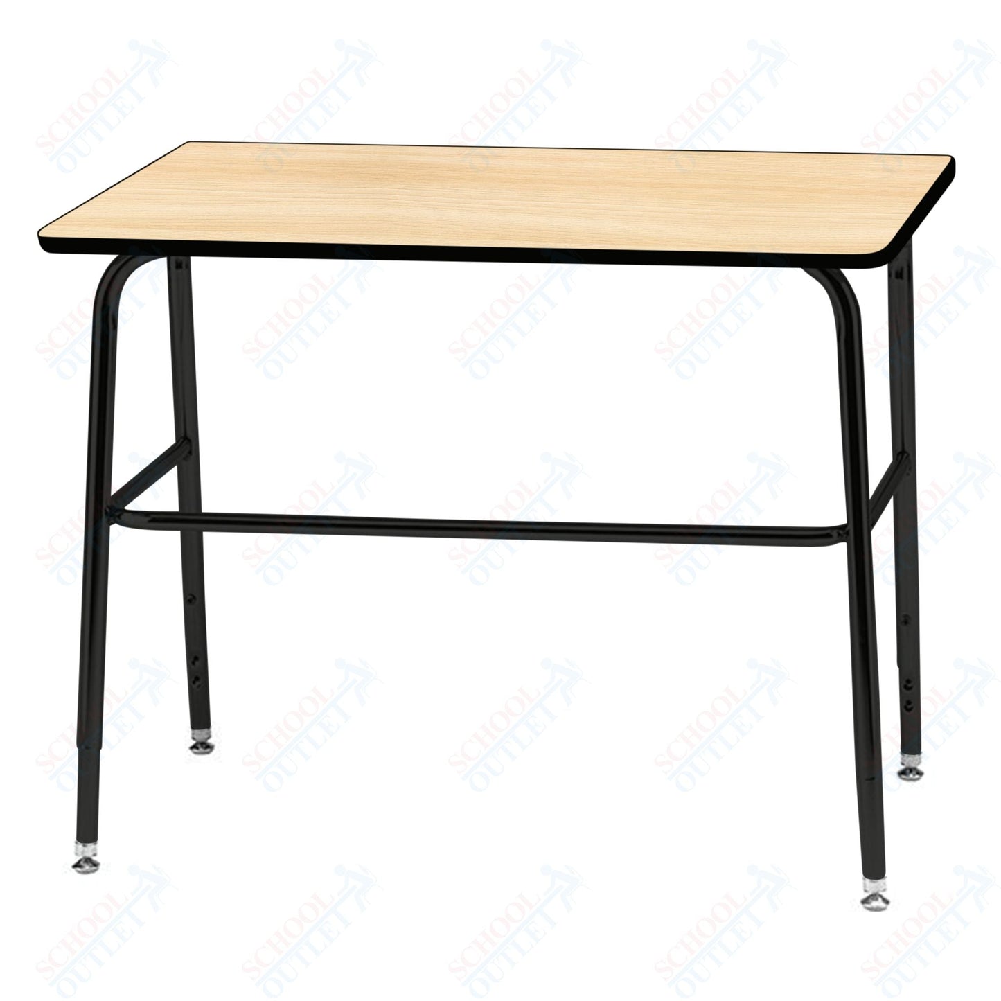 USA Capitol Aptitude ADA Wide Unit Student Desk, Adjustable Height 27.25" - 34.25", Hard Plastic Top (420ADA) - SchoolOutlet