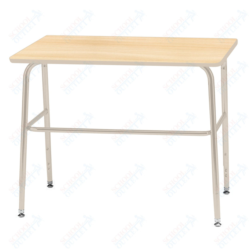 USA Capitol Aptitude ADA Wide Unit Student Desk, Adjustable Height 27.25" - 34.25", Hard Plastic Top (420ADA) - SchoolOutlet