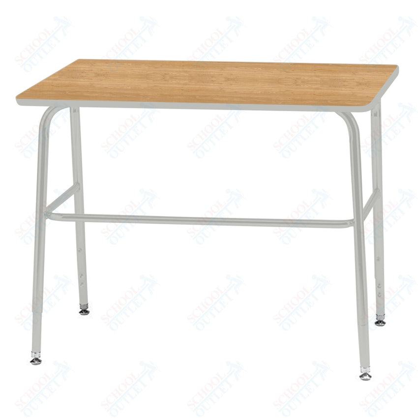 USA Capitol Aptitude ADA Wide Unit Student Desk, Adjustable Height 27.25" - 34.25", Hard Plastic Top (420ADA) - SchoolOutlet