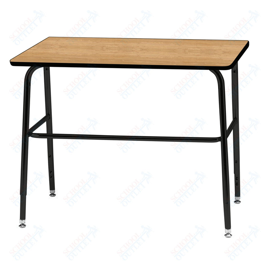 USA Capitol Aptitude ADA Wide Unit Student Desk, Adjustable Height 27.25" - 34.25", Hard Plastic Top (420ADA) - SchoolOutlet