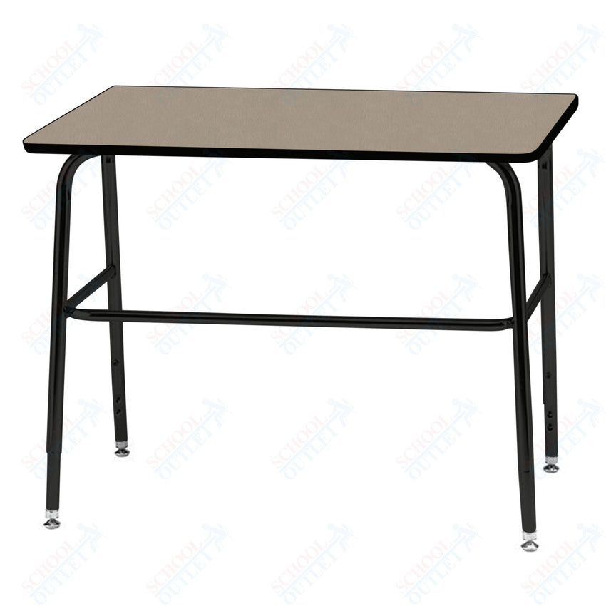 USA Capitol Aptitude ADA Wide Unit Student Desk, Adjustable Height 27.25" - 34.25", Hard Plastic Top (420ADA) - SchoolOutlet