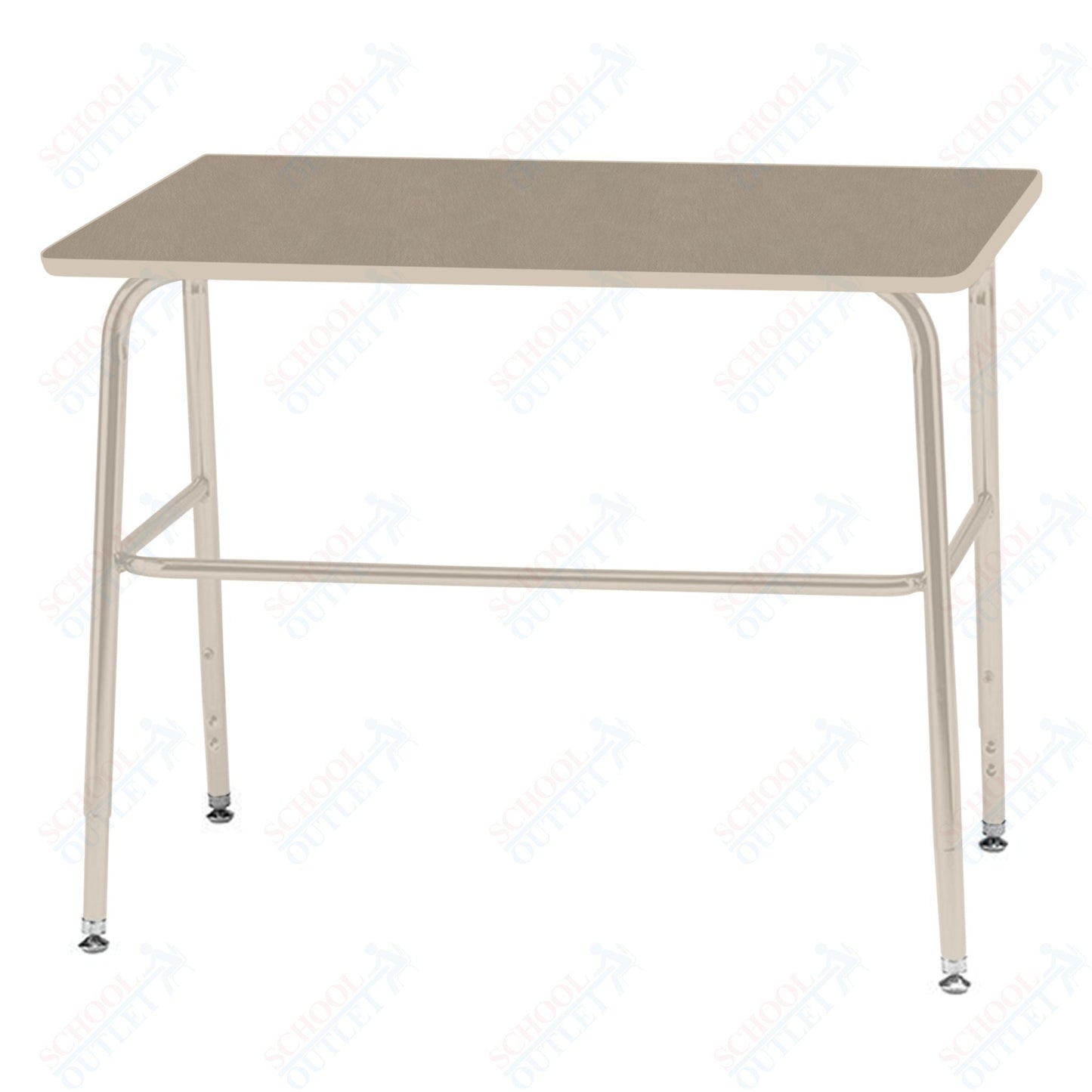 USA Capitol Aptitude ADA Wide Unit Student Desk, Adjustable Height 27.25" - 34.25", Hard Plastic Top (420ADA) - SchoolOutlet