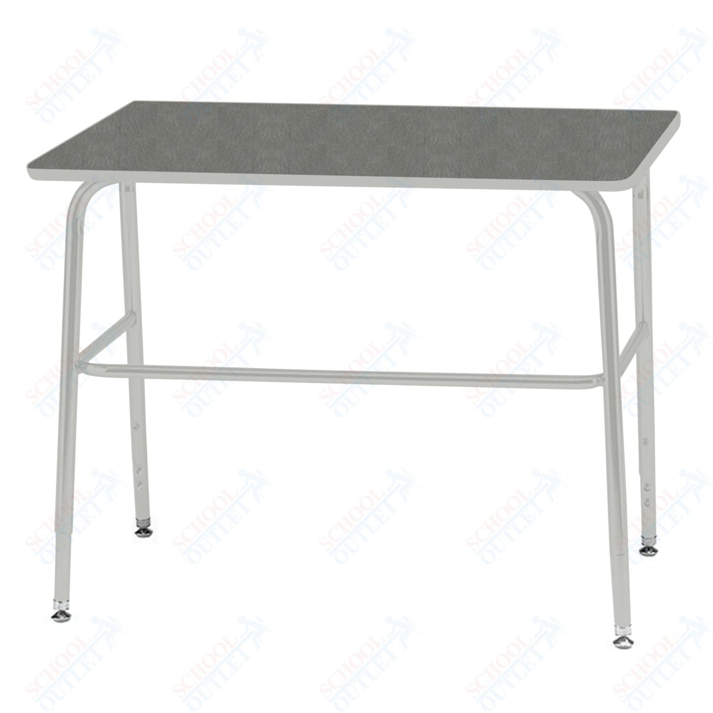 USA Capitol Aptitude ADA Wide Unit Student Desk, Adjustable Height 27.25" - 34.25", Hard Plastic Top (420ADA) - SchoolOutlet