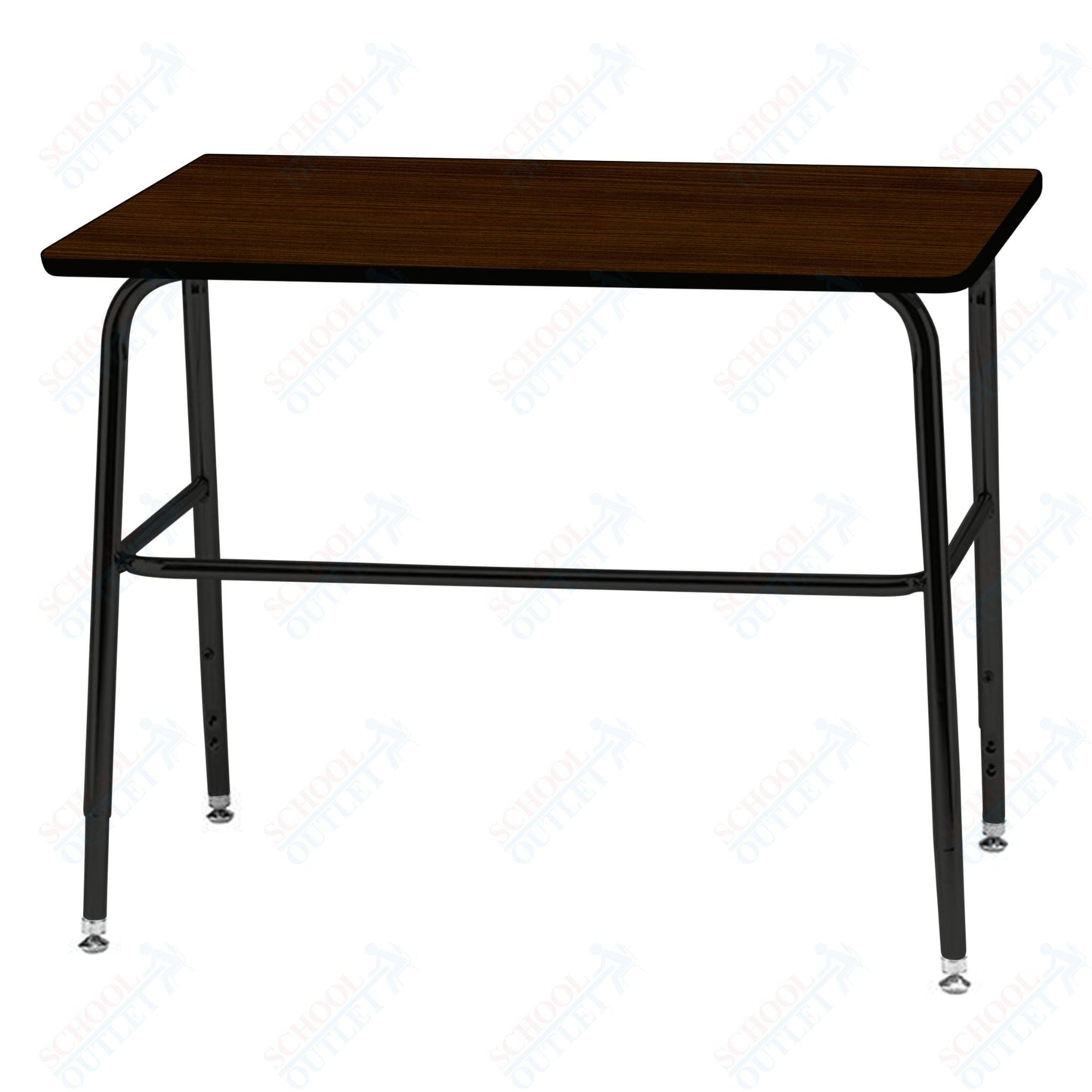 USA Capitol Aptitude ADA Wide Unit Student Desk, Adjustable Height 27.25" - 34.25", Hard Plastic Top (420ADA) - SchoolOutlet