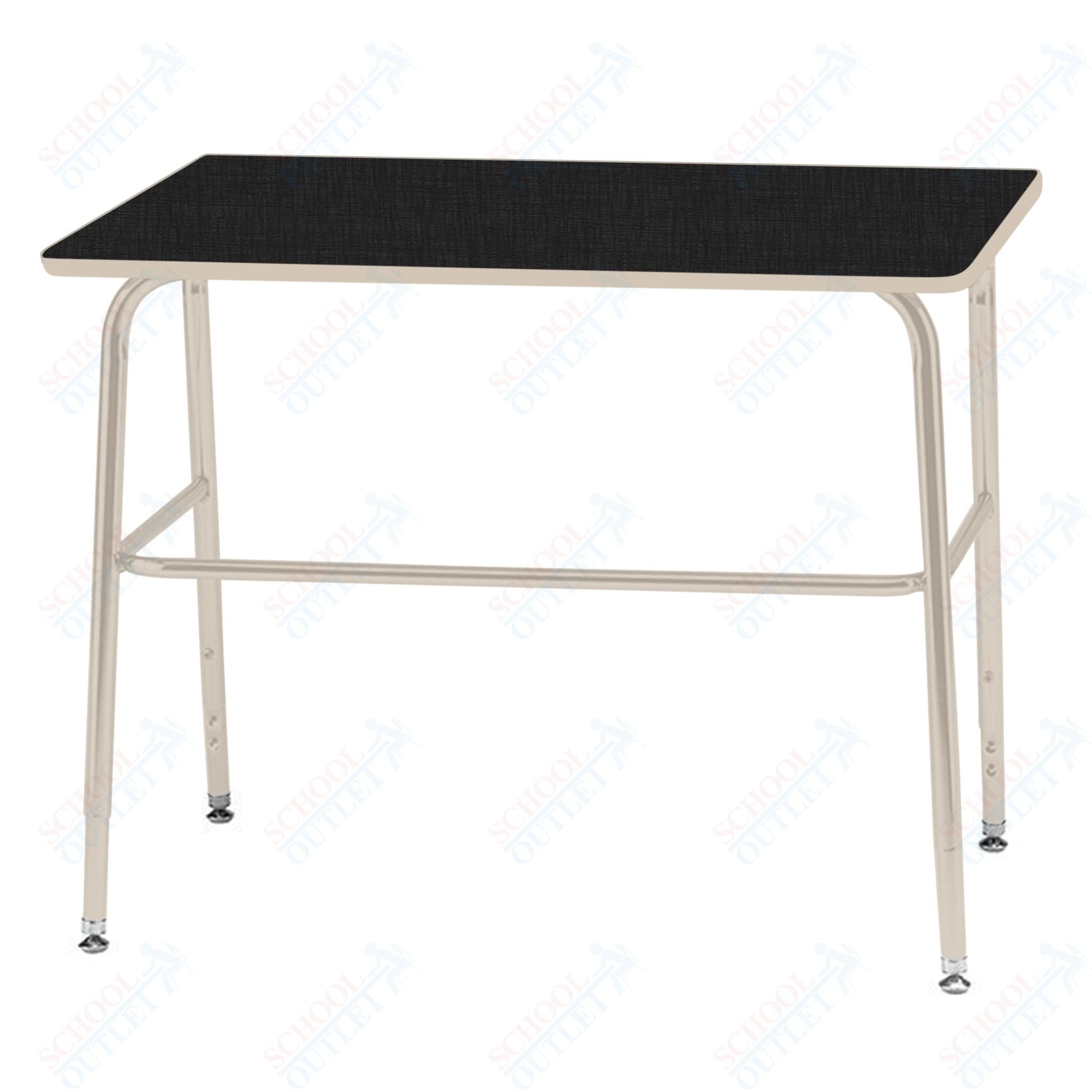 USA Capitol Aptitude ADA Wide Unit Student Desk, Adjustable Height 27.25" - 34.25", Laminate Top w/ Sprayed Edge (420ADASE) - SchoolOutlet