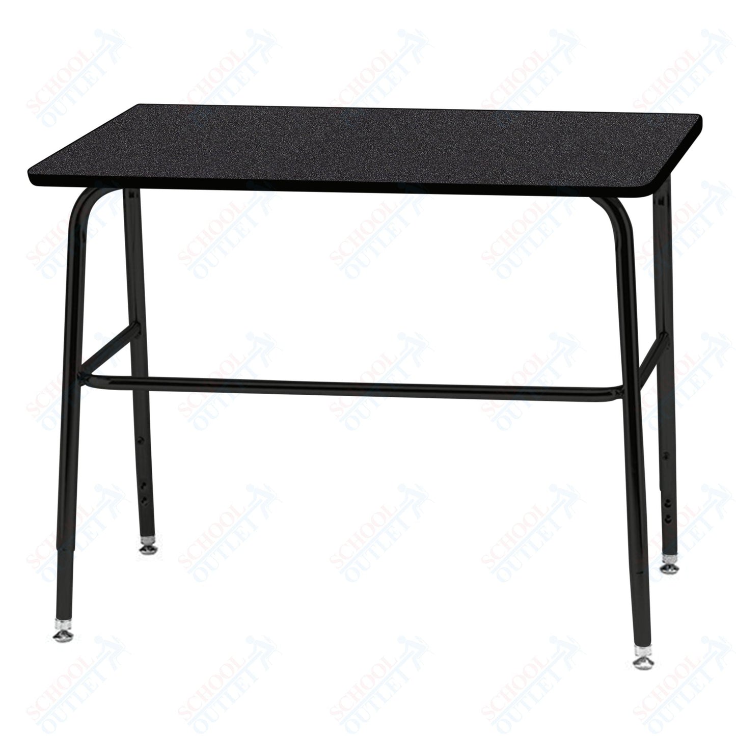 USA Capitol Aptitude ADA Wide Unit Student Desk, Adjustable Height 27.25" - 34.25", Laminate Top w/ Sprayed Edge (420ADASE) - SchoolOutlet