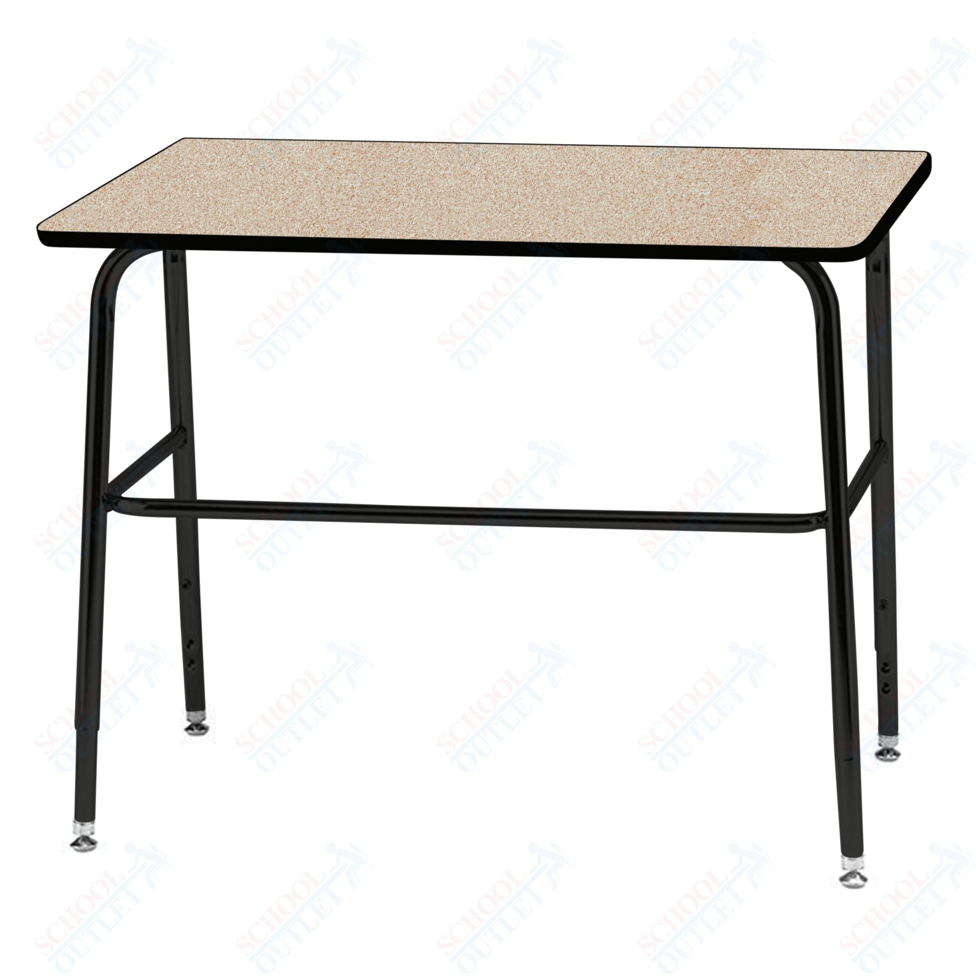 USA Capitol Aptitude ADA Wide Unit Student Desk, Adjustable Height 27.25" - 34.25", Laminate Top w/ Sprayed Edge (420ADASE) - SchoolOutlet