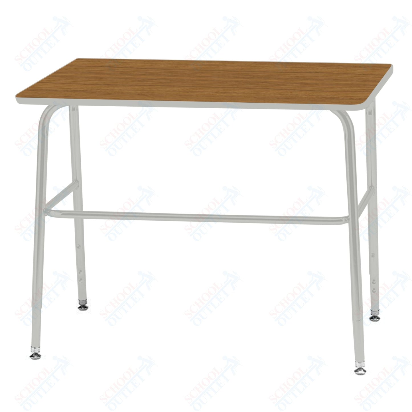 USA Capitol Aptitude ADA Wide Unit Student Desk, Adjustable Height 27.25" - 34.25", Laminate Top w/ Sprayed Edge (420ADASE) - SchoolOutlet