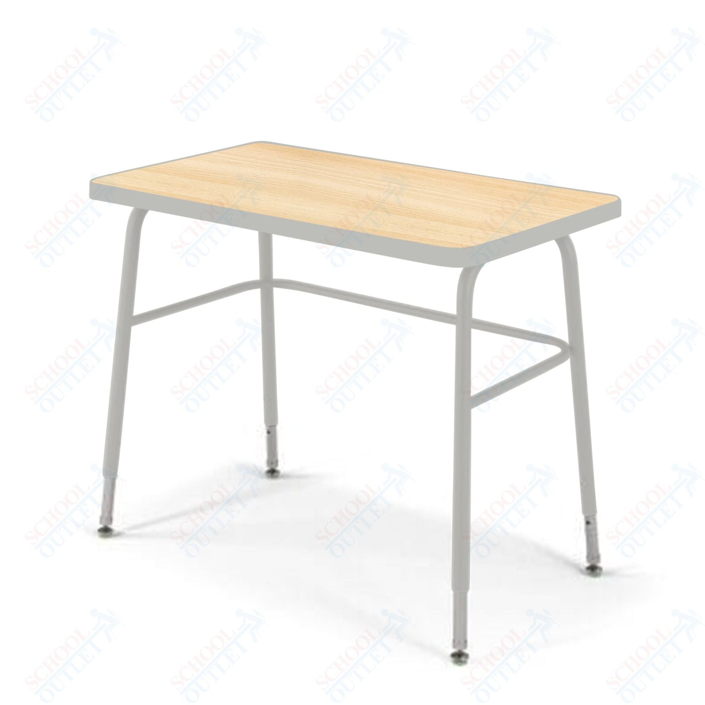 USA Capitol Aptitude Wide Unit Student Desk, Adjustable Height 23.5" - 29.5", Laminate Top w/ Sprayed Edge (420SE) - SchoolOutlet