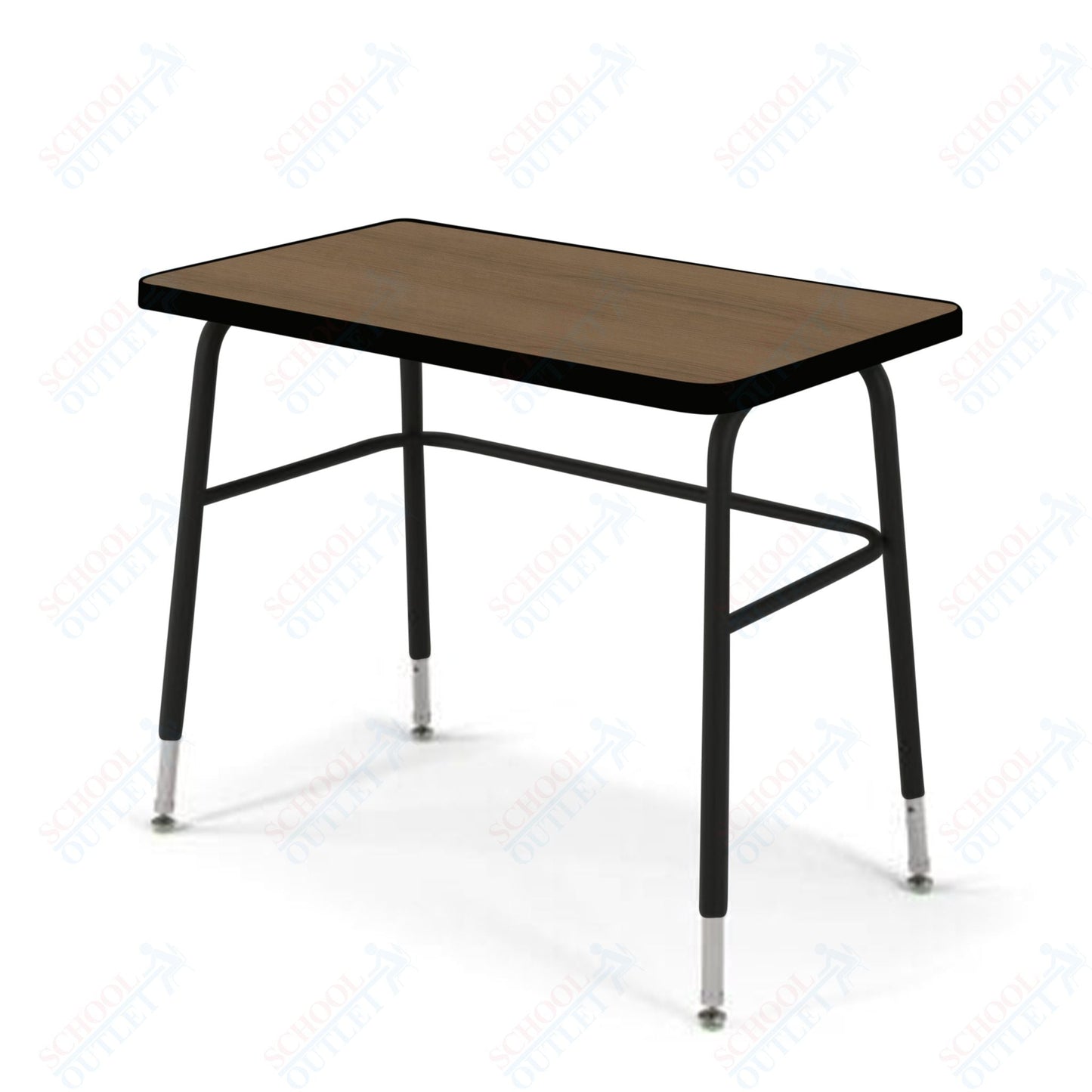 USA Capitol Aptitude Wide Unit Student Desk, Adjustable Height 23.5" - 29.5", Laminate Top w/ Sprayed Edge (420SE) - SchoolOutlet