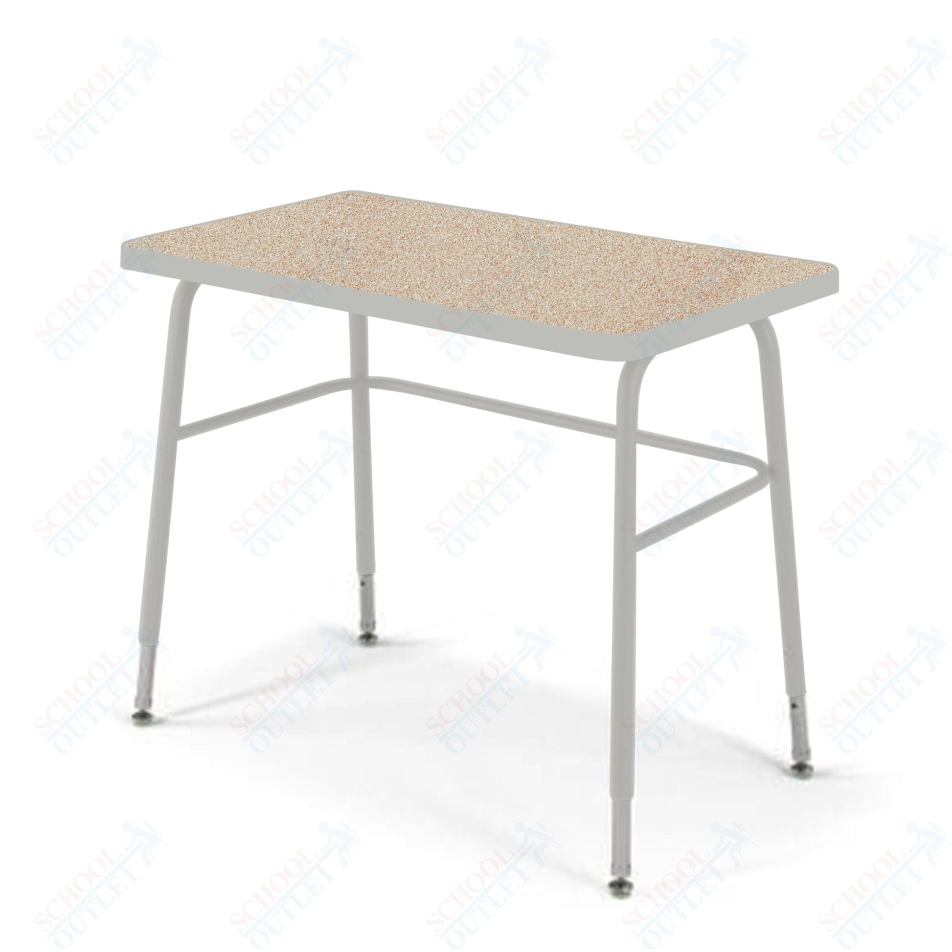 USA Capitol Aptitude Wide Unit Student Desk, Adjustable Height 23.5" - 29.5", Laminate Top w/ Sprayed Edge (420SE) - SchoolOutlet