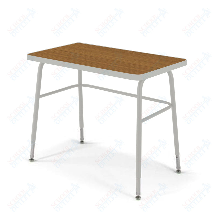 USA Capitol Aptitude Wide Unit Student Desk, Adjustable Height 23.5" - 29.5", Laminate Top w/ Sprayed Edge (420SE) - SchoolOutlet