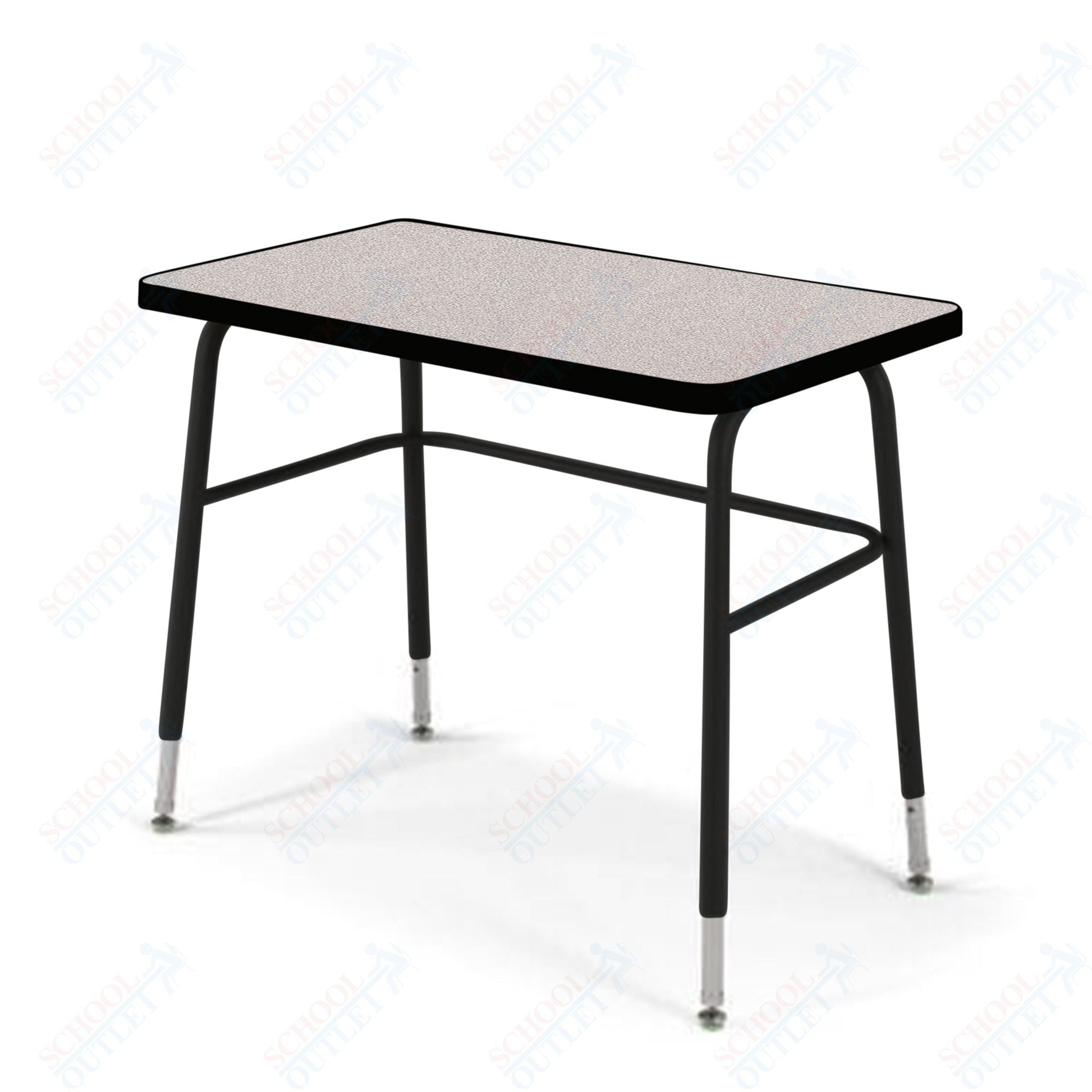 USA Capitol Aptitude Wide Unit Student Desk, Adjustable Height 23.5" - 29.5", Laminate Top w/ Sprayed Edge (420SE) - SchoolOutlet