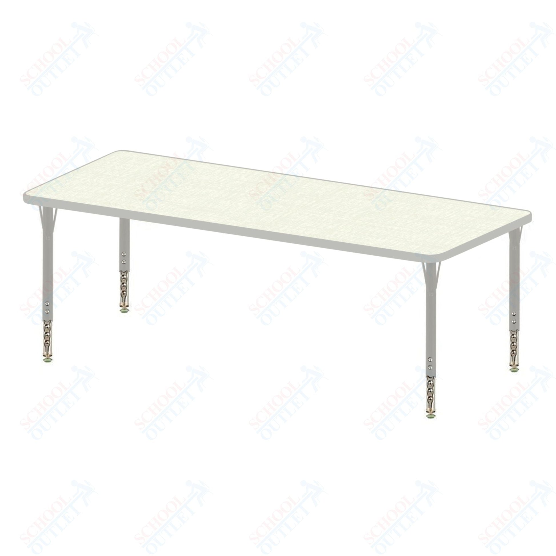 USA Capitol 42" x 60" Rectangle Activity Table Adjustable Height 23" - 31" (4260SE) - SchoolOutlet