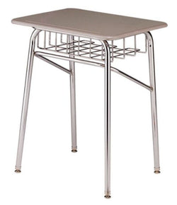 USA Capitol Aptitude Insight Desk, Fixed Height 29.5", Laminate Top w/ Sprayed Edge and Wire Basket (449SE)