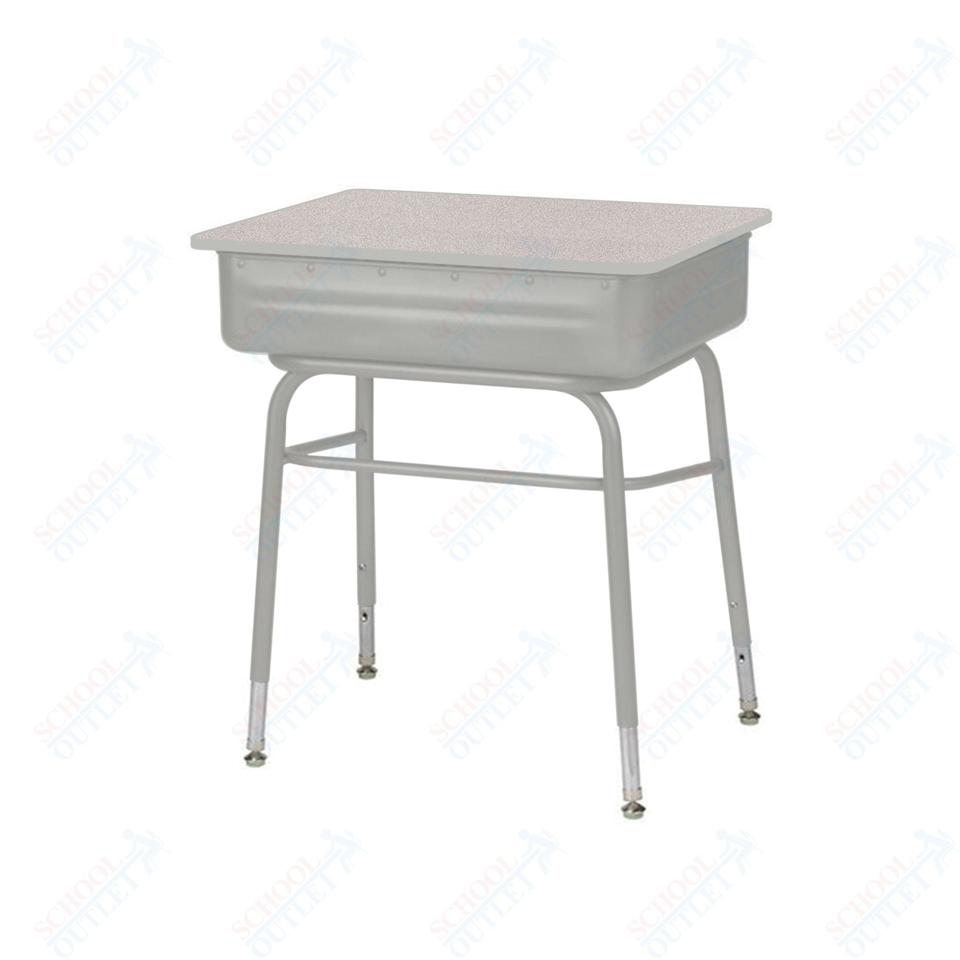 USA Capitol Aptitude Lift Lid Desk with Book Box, Adjustable Height 22" - 33", Hard Plastic Top (460) - SchoolOutlet