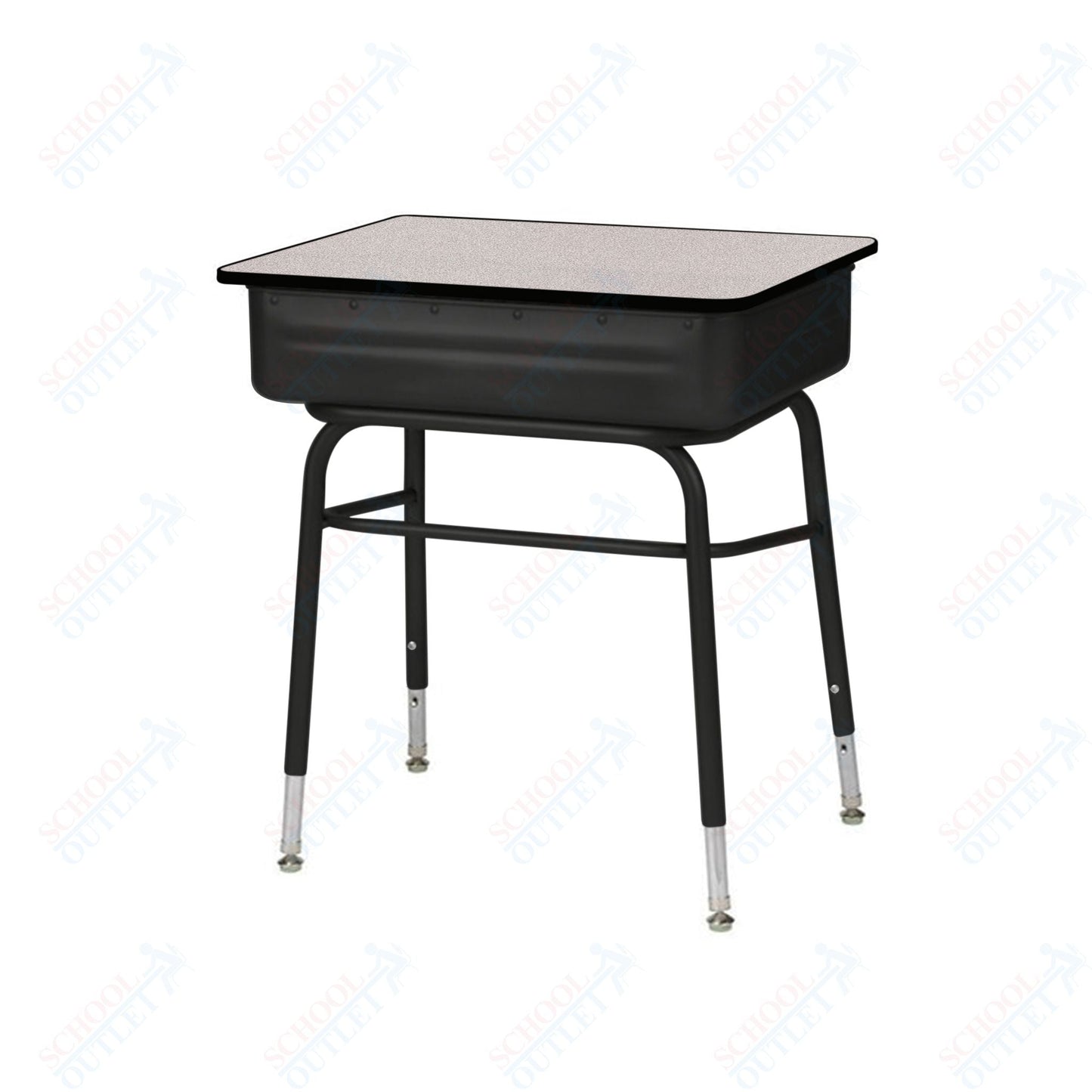 USA Capitol Aptitude Lift Lid Desk with Book Box, Adjustable Height 22" - 33", Hard Plastic Top (460) - SchoolOutlet