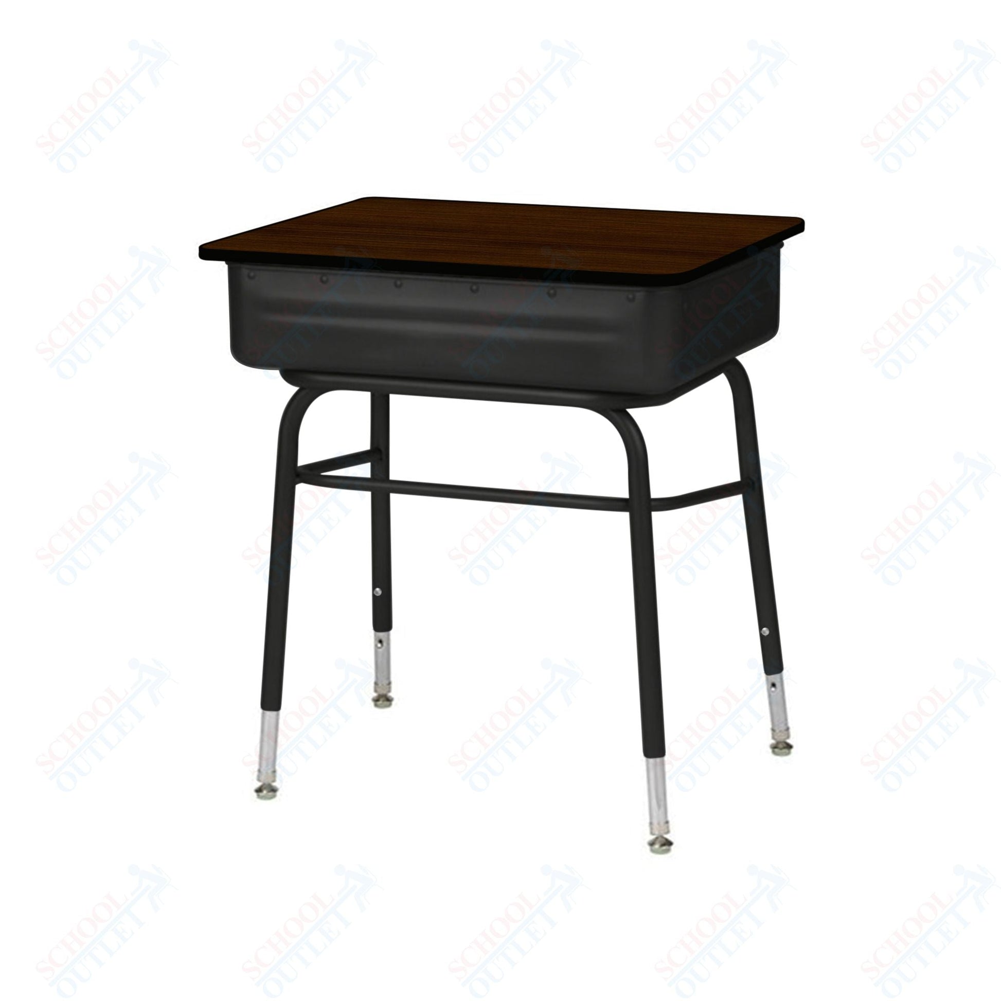 USA Capitol Aptitude Lift Lid Desk with Book Box, Adjustable Height 22" - 33", Hard Plastic Top (460) - SchoolOutlet