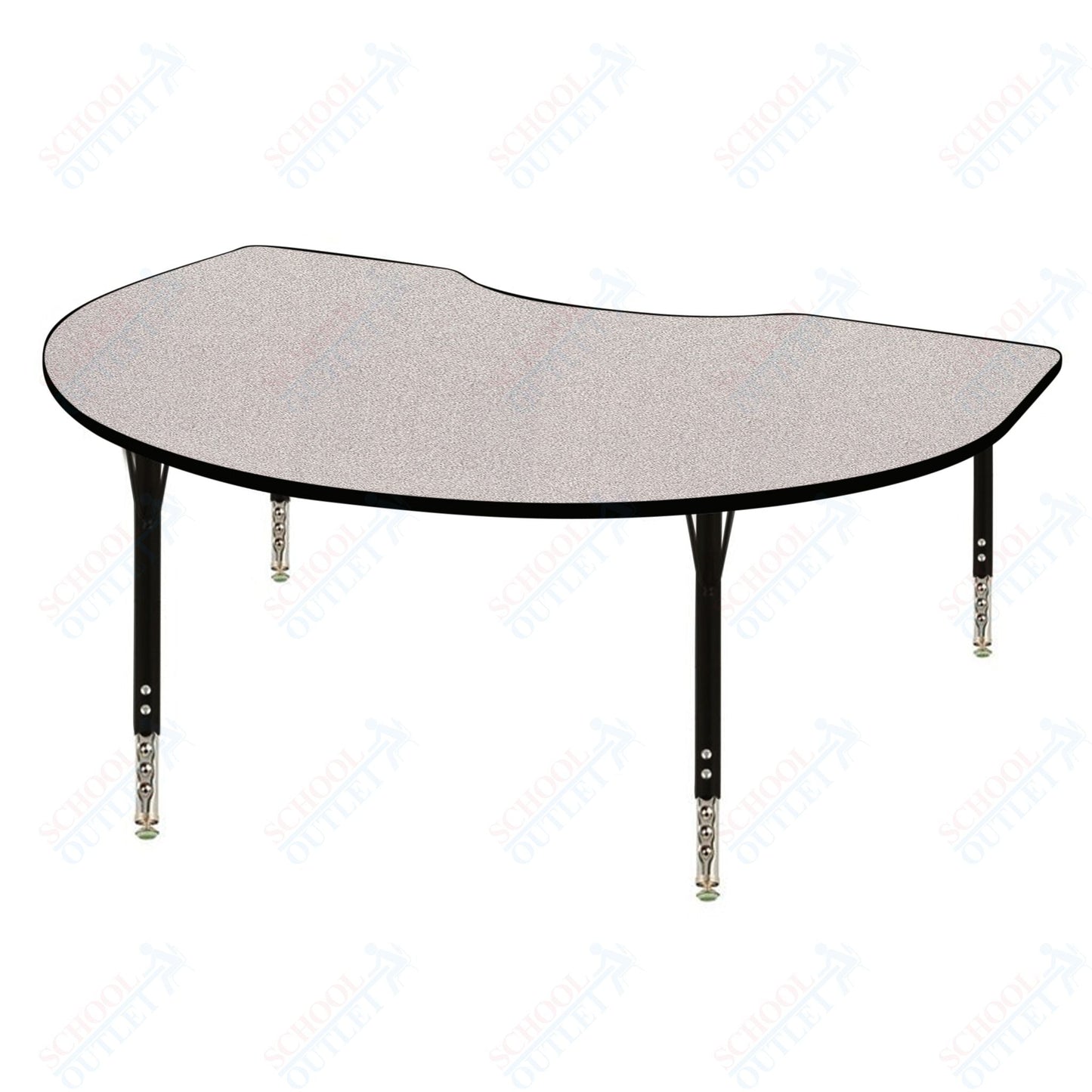 USA Capitol 48" x 72" Kidney Activity Table Adjustable Height 23" - 31" (4872KSE) - SchoolOutlet