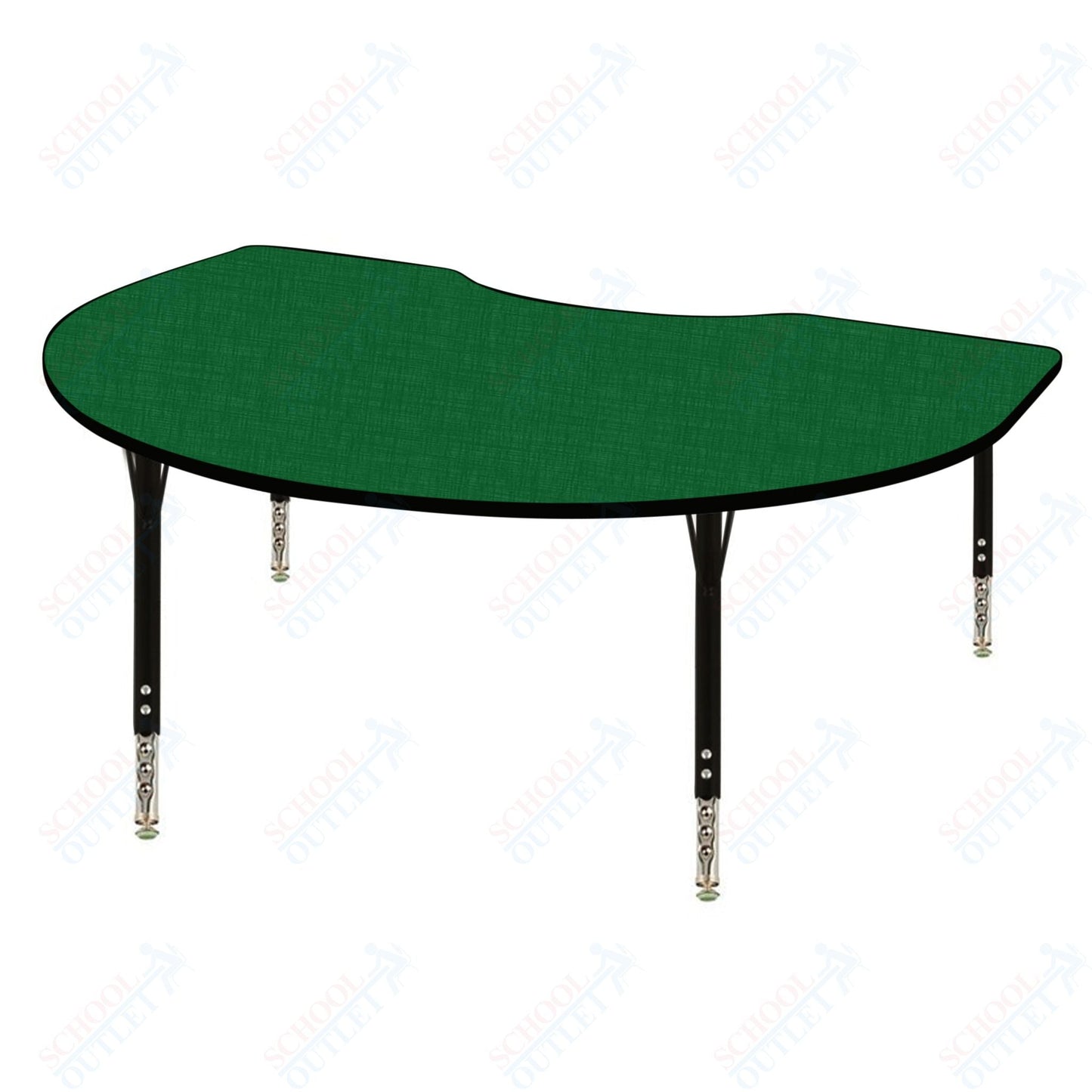 USA Capitol 48" x 72" Kidney Activity Table Adjustable Height 23" - 31" (4872KSE) - SchoolOutlet