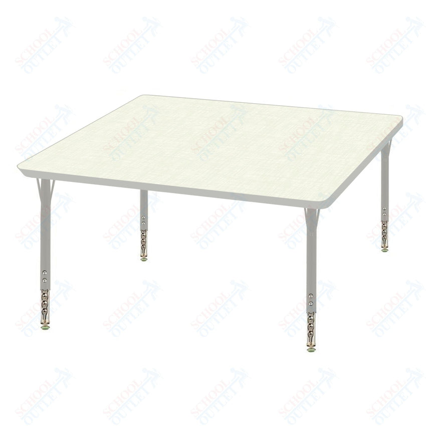 USA Capitol 48" Square Activity Table Adjustable Height 23" - 31" (48SQSE) - SchoolOutlet