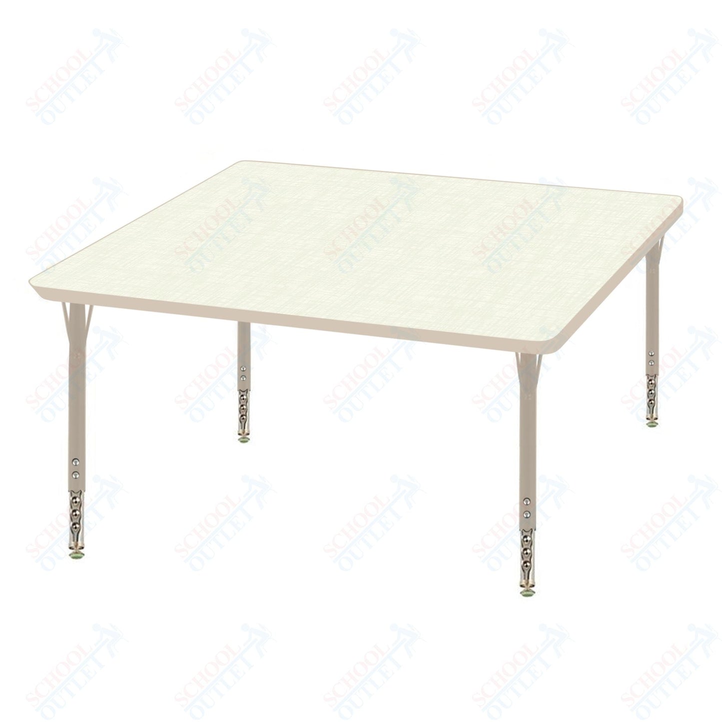 USA Capitol 48" Square Activity Table Adjustable Height 23" - 31" (48SQSE) - SchoolOutlet