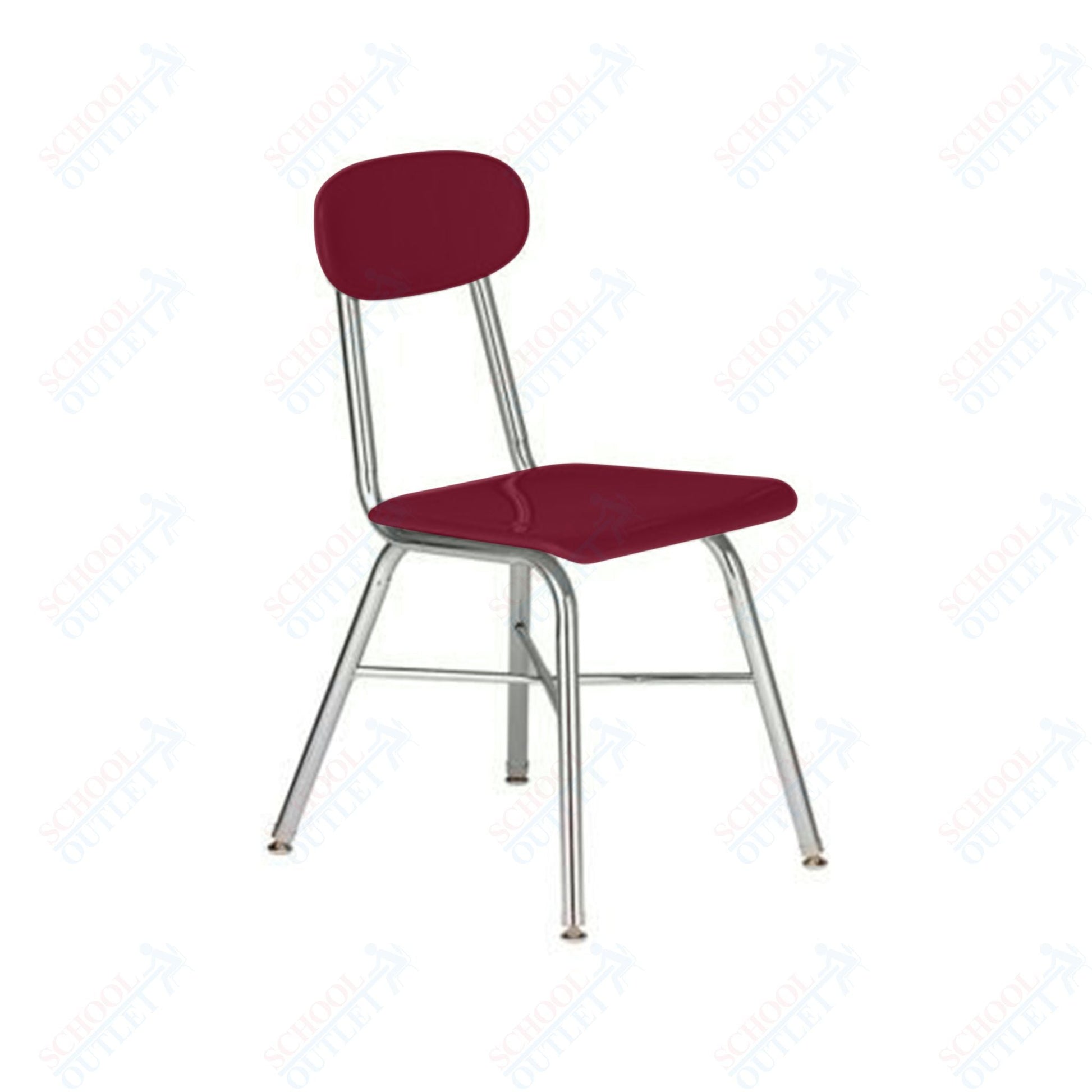 USA Capitol Legacy H - Frame 17.5" Hard Plastic Chair with Cross Brace (517) - SchoolOutlet