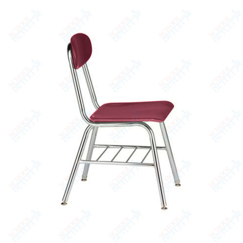 USA Capitol Legacy H - Frame 17.5" Hard Plastic Chair with Book Rack (527) - SchoolOutlet