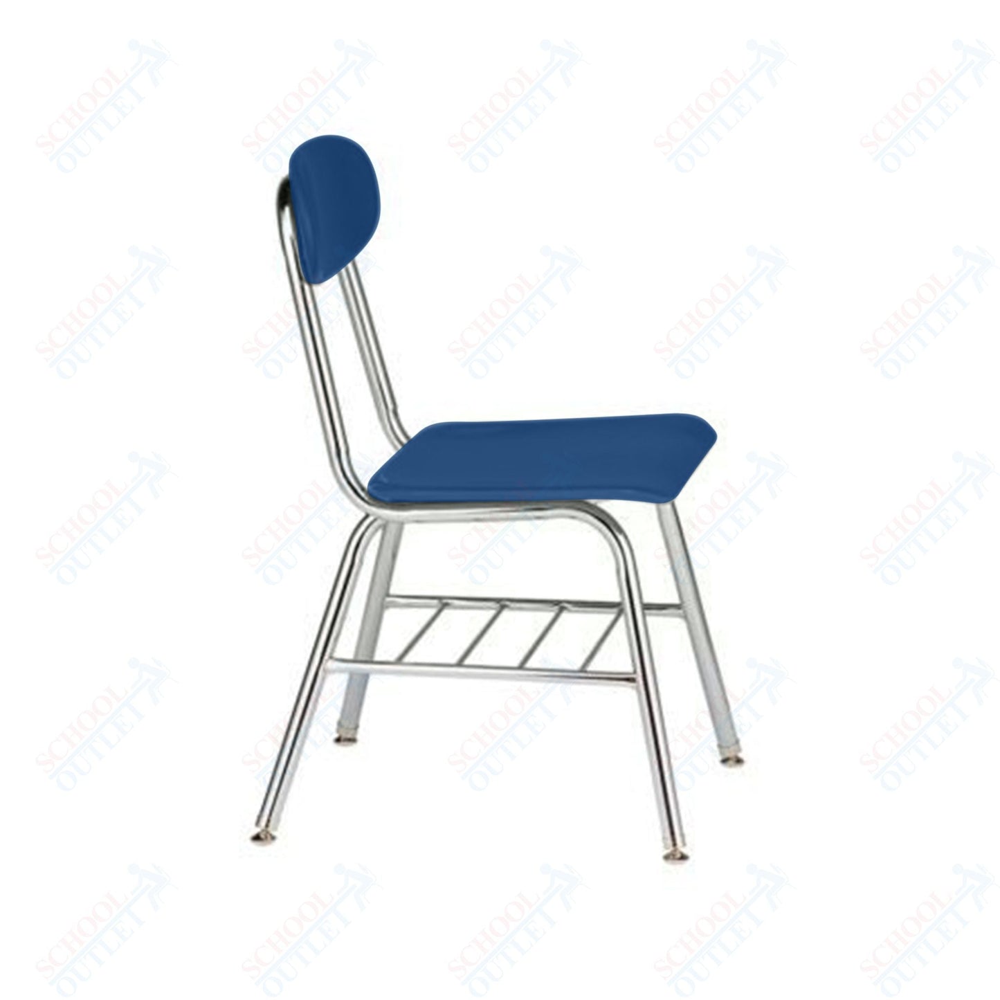 USA Capitol Legacy H - Frame 17.5" Hard Plastic Chair with Book Rack (527) - SchoolOutlet