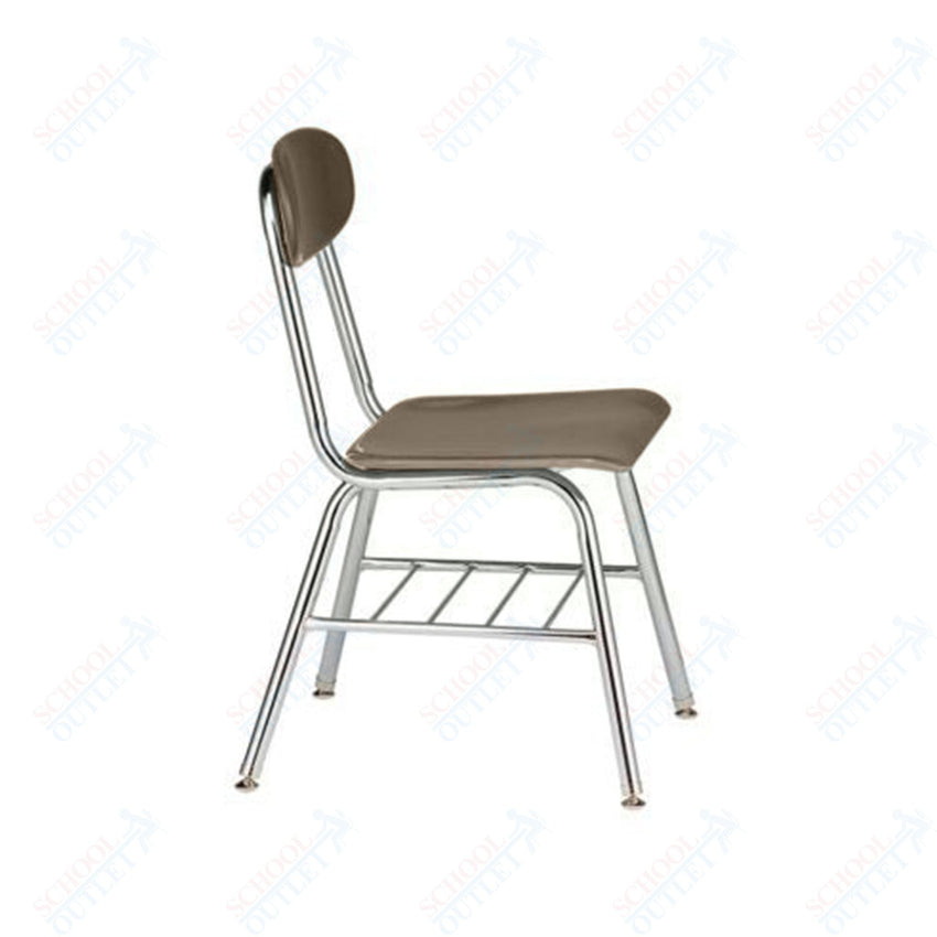 USA Capitol Legacy H - Frame 17.5" Hard Plastic Chair with Book Rack (527) - SchoolOutlet