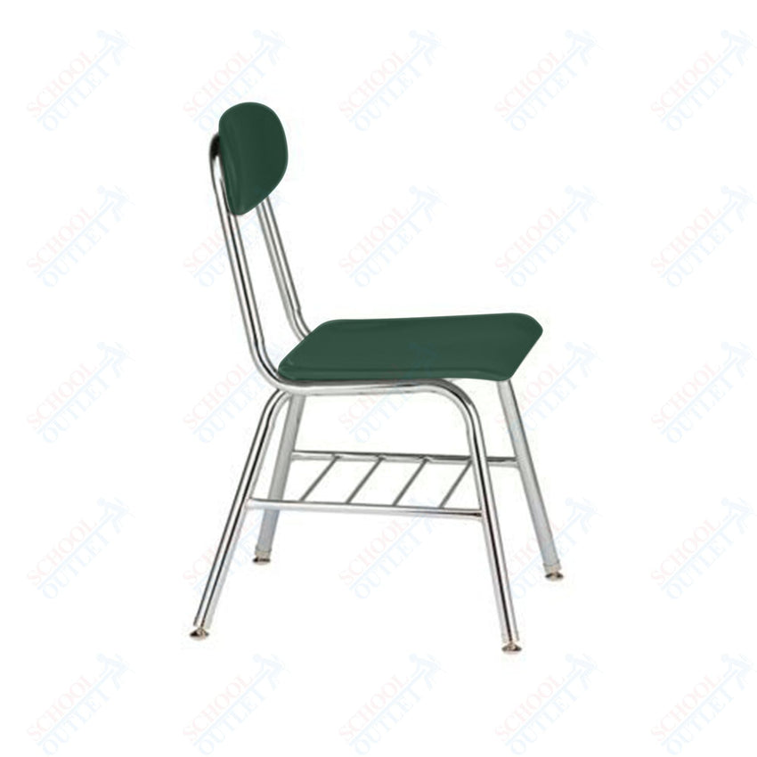 USA Capitol Legacy H - Frame 17.5" Hard Plastic Mobile Chair with Book Rack (527C) - SchoolOutlet