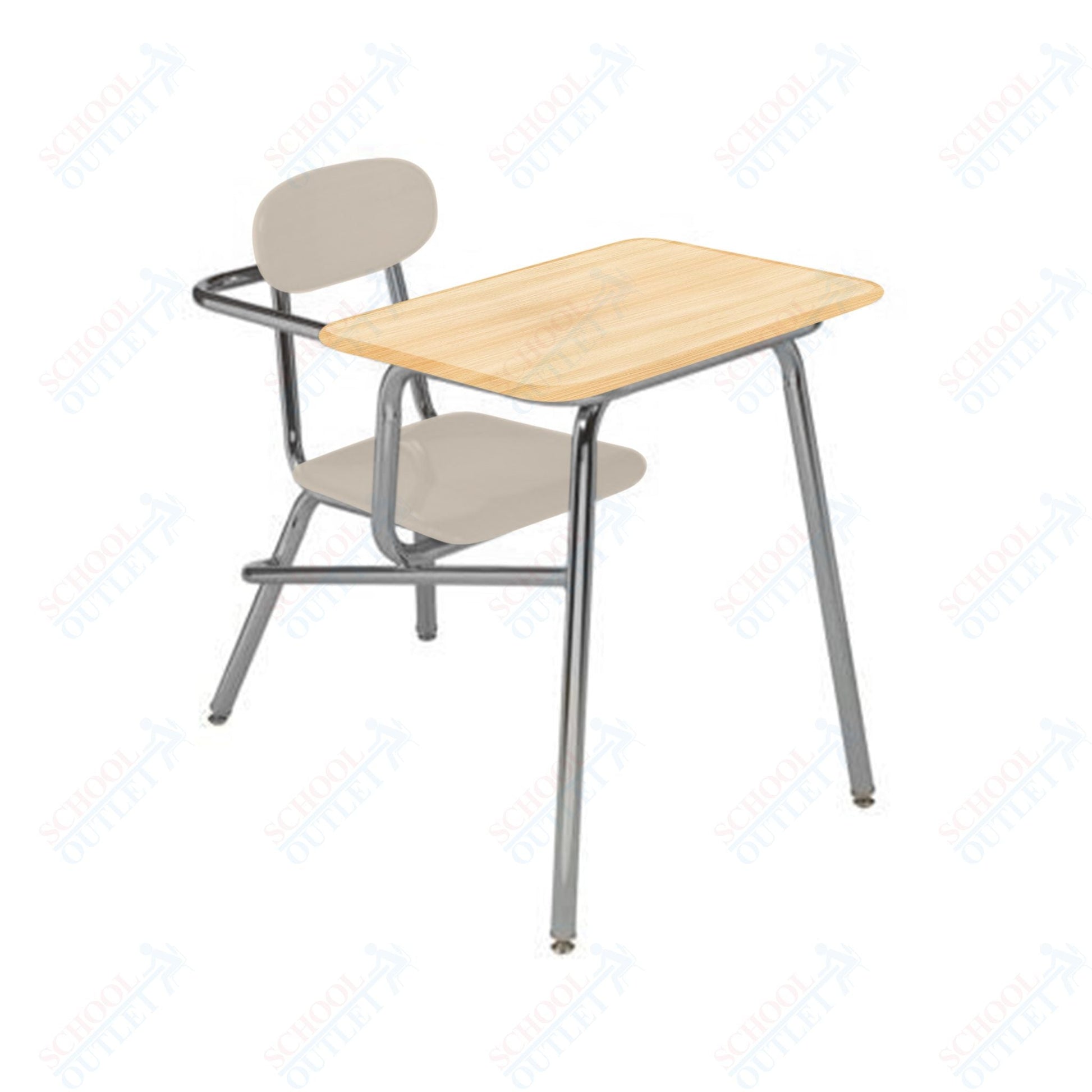 USA Capitol Legacy Combination Chair Desk, 15.5" Height, Hard Plastic Top (905) - SchoolOutlet