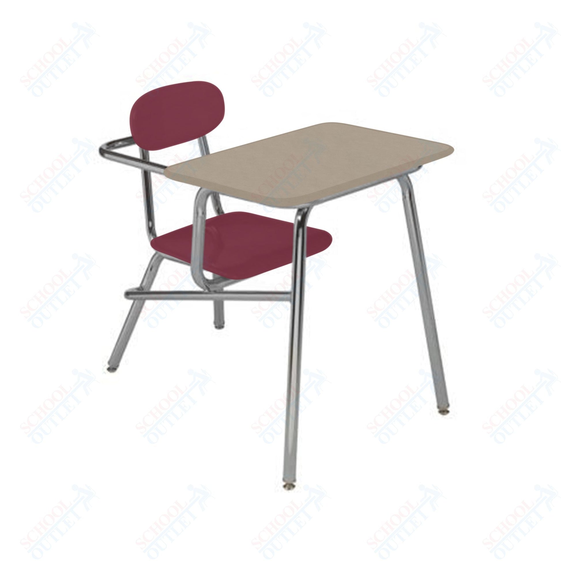 USA Capitol Legacy Combination Chair Desk, 15.5" Height, Hard Plastic Top (905) - SchoolOutlet