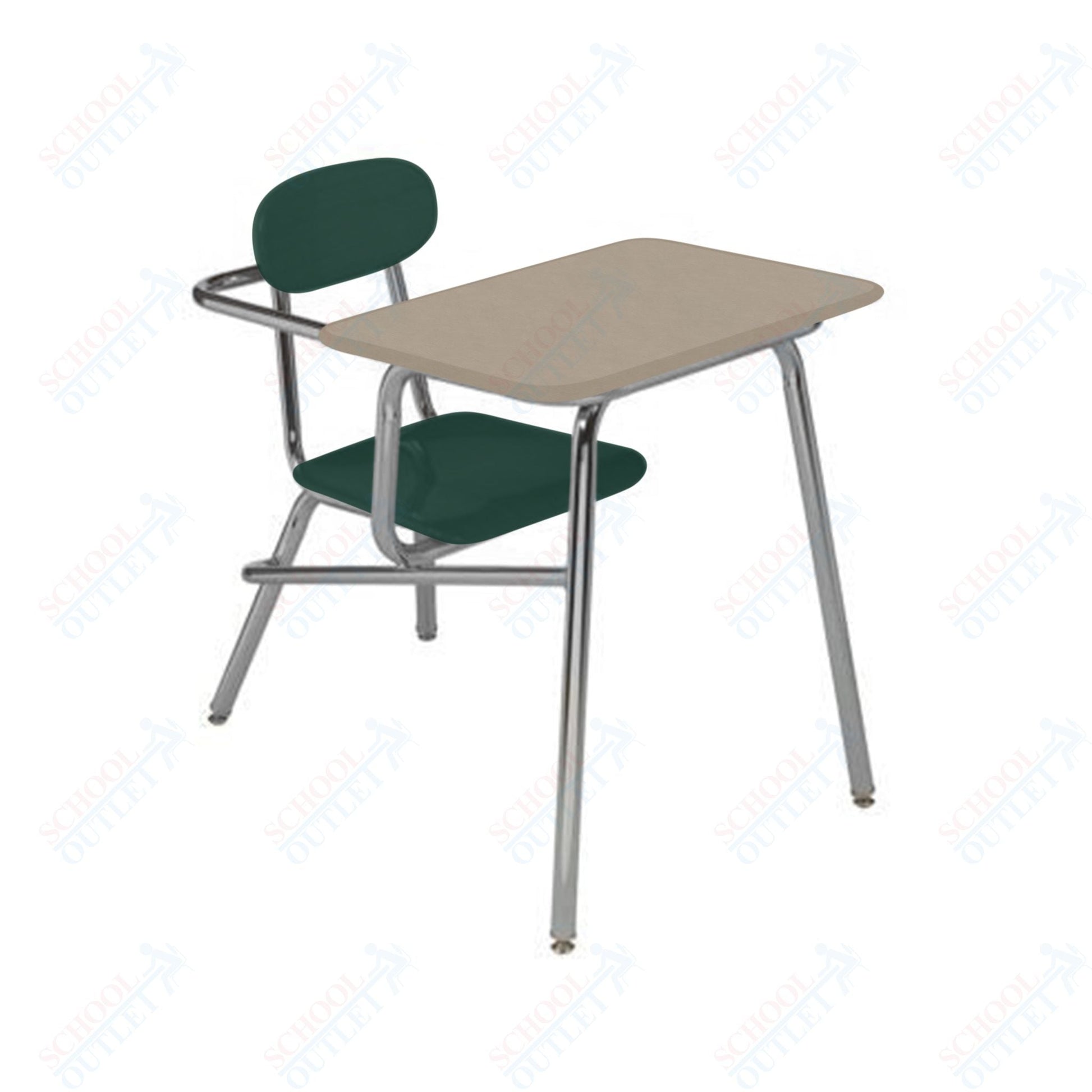 USA Capitol Legacy Combination Chair Desk, 15.5" Height, Hard Plastic Top (905) - SchoolOutlet