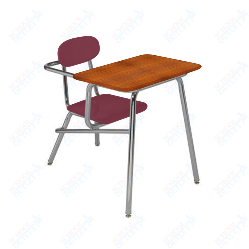 USA Capitol Legacy Combination Chair Desk with Arm Rest, 17.5" Height, Hard Plastic Top (907A) - SchoolOutlet